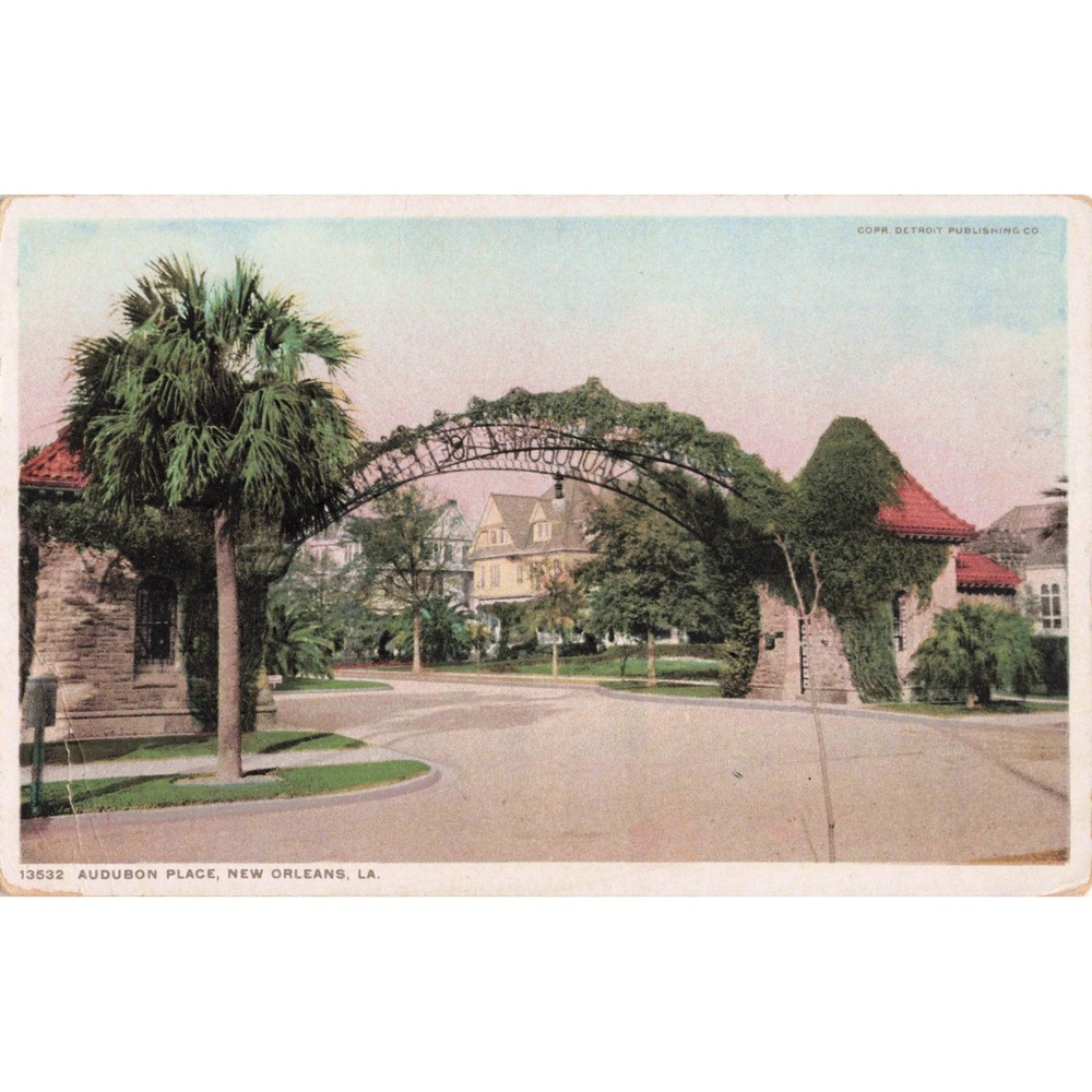 Vintage Audubon Place New Orleans LA Postcard Phostint Detroit Publishing - Picture 1 of 2